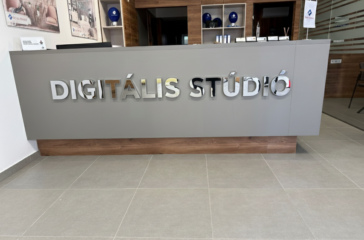 Belső iroda dekoráció (térbetű)